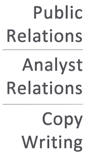Public Relations, Analyst Relations, Copy writing